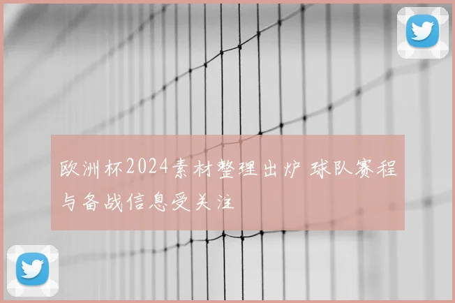 欧洲杯2024素材整理出炉 球队赛程与备战信息受关注